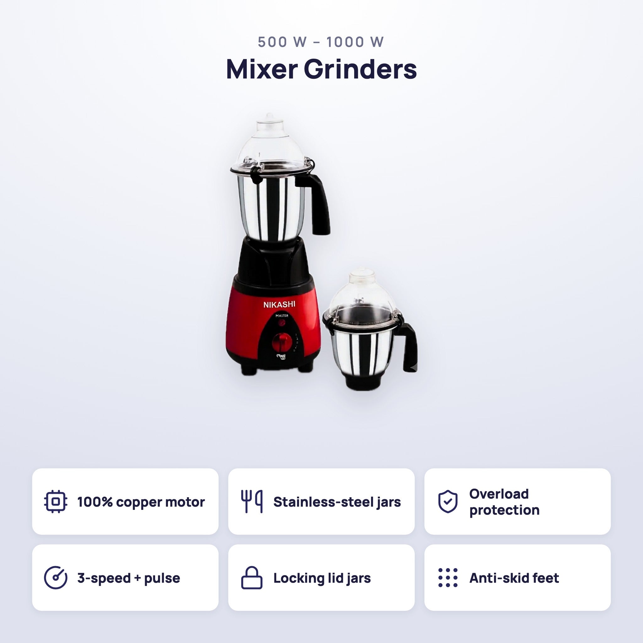 Nikashi Mixer Grinders Power 750 (NK-MX750)