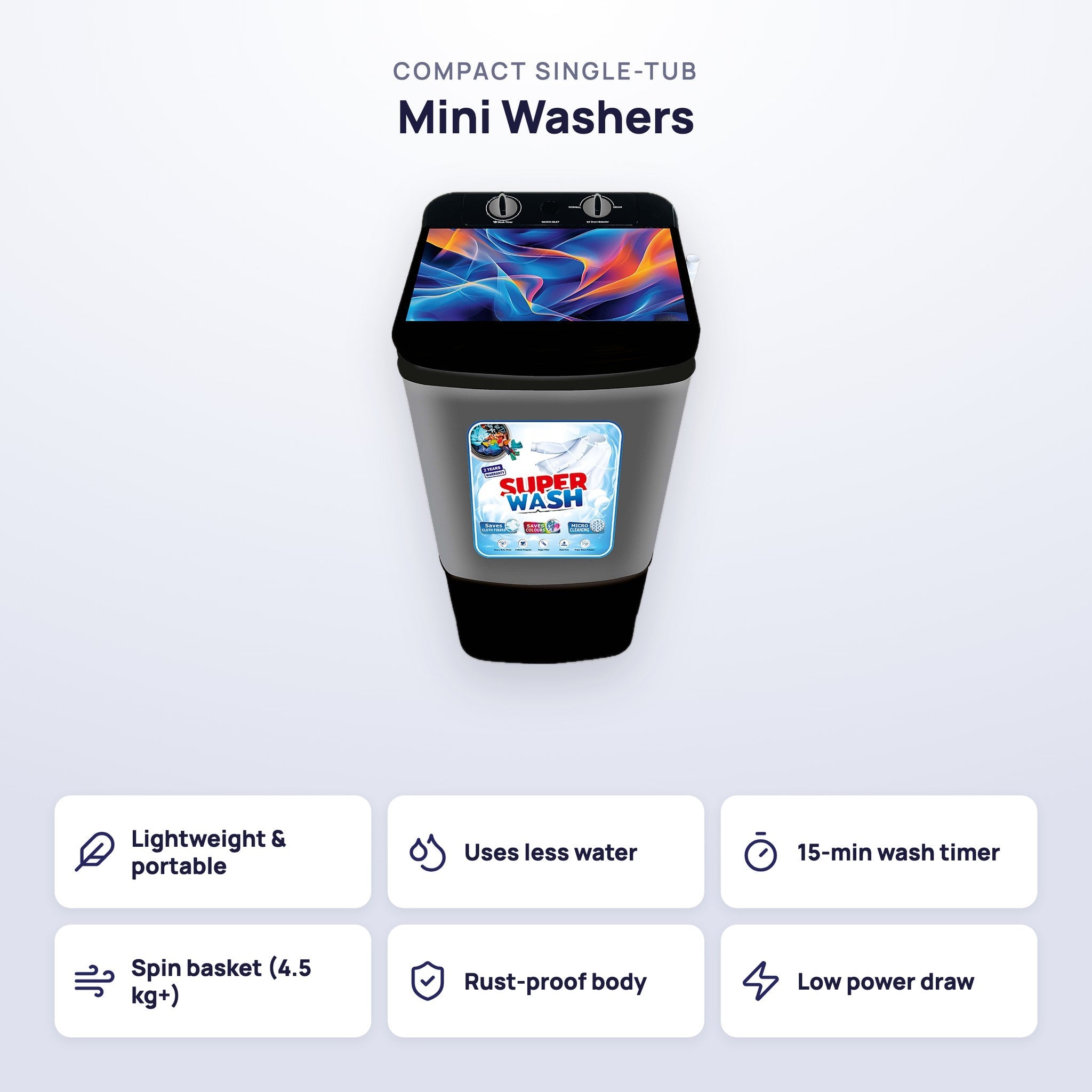 Nikashi Mini Washers Super Wash 4.5 (NK-MW45)
