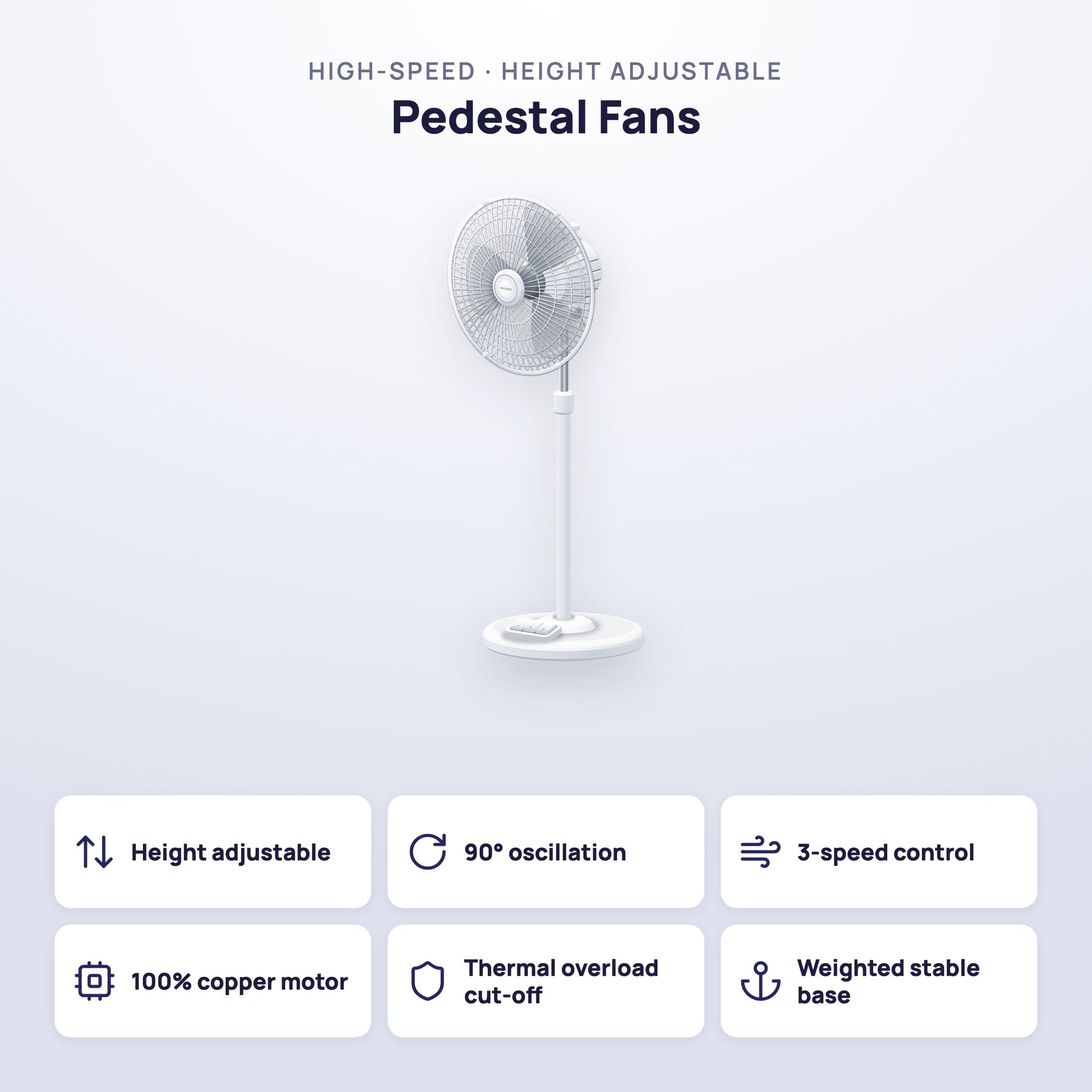 Nikashi Pedestal Fans Breeze 450 (NK-PF450)