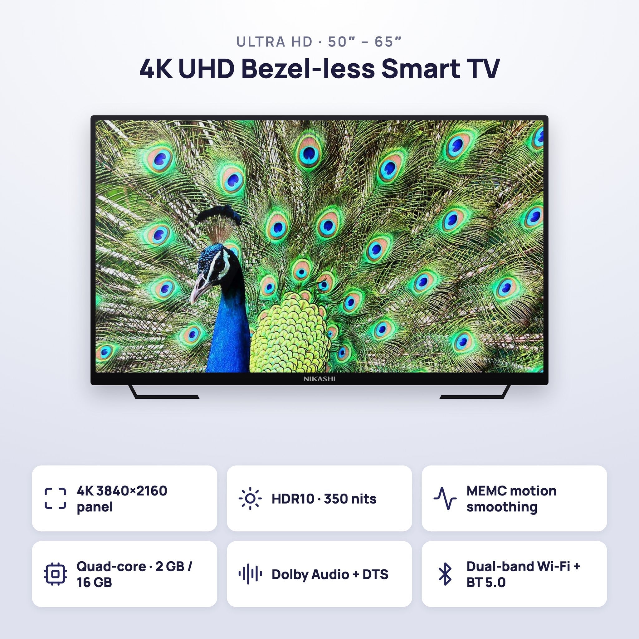 Nikashi 139 cm (55 inch) 4K UHD Smart TV