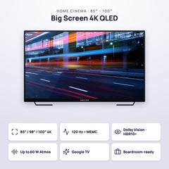 Nikashi 215 cm (85 inch) Big Screen 4K QLED TV