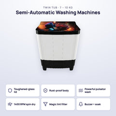 Nikashi Semi-Automatic Washing Machines 10 kg (NK-SA100)
