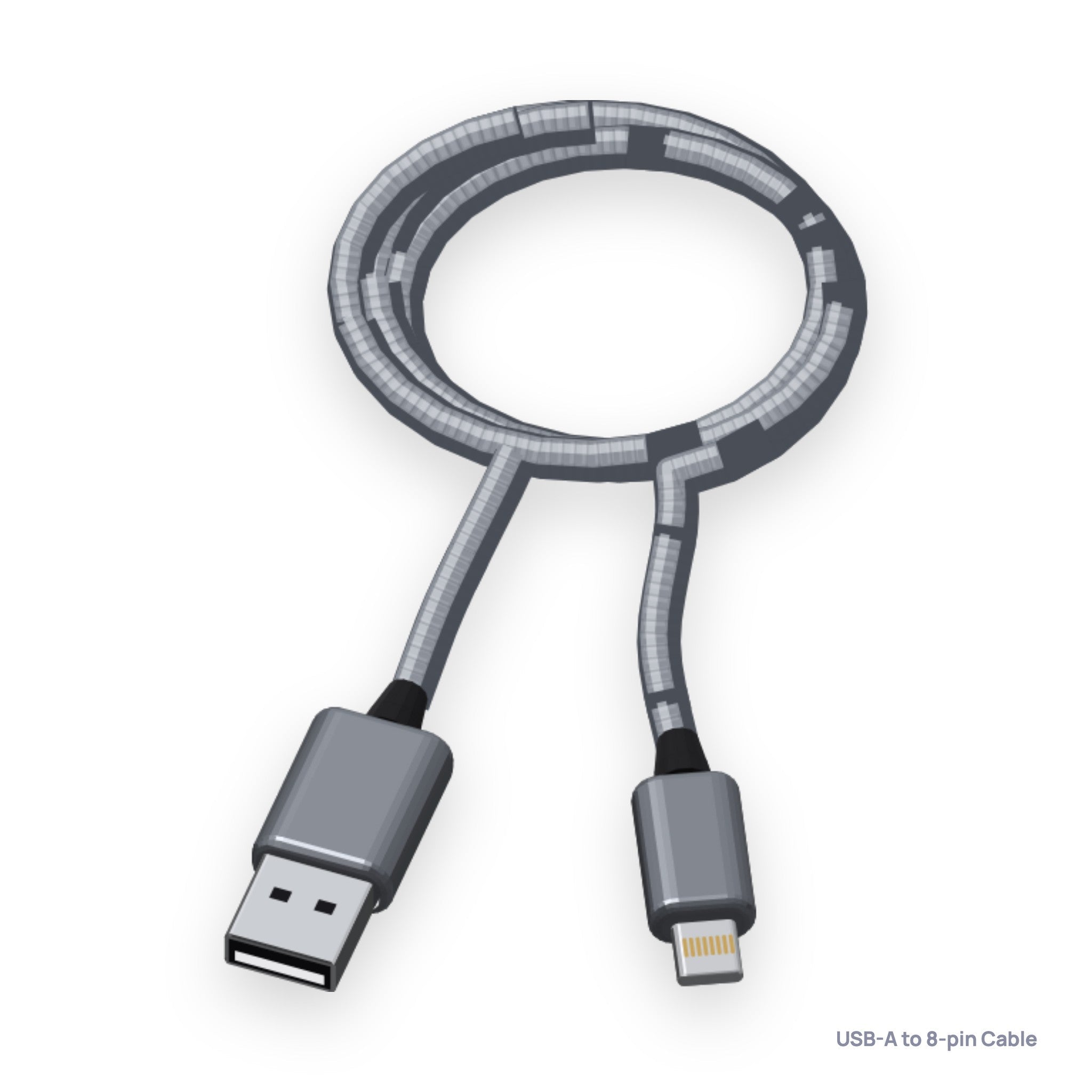 Nikashi USB-A to 8-pin Braided Charging Cable (NK-CAL)