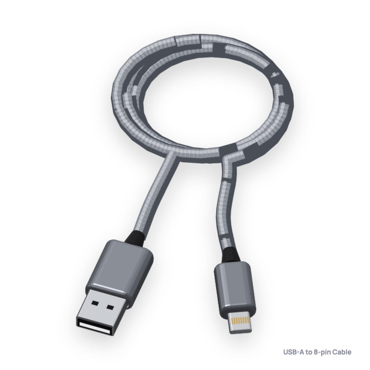 Nikashi USB-A to 8-pin Braided Charging Cable (NK-CAL)
