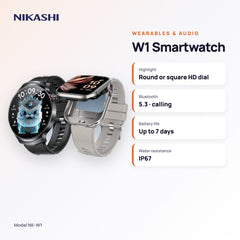 Nikashi W1 Bluetooth Calling Smartwatch (NK-W1) key specifications
