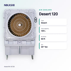 Nikashi Desert 120 Air Cooler (NK-AC120) key specifications