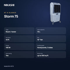 Nikashi Storm 75 Air Cooler (NK-AC75) at a glance
