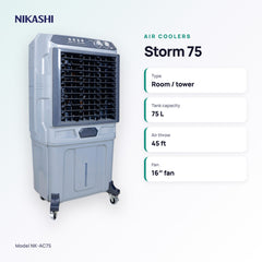 Nikashi Storm 75 Air Cooler (NK-AC75) key specifications