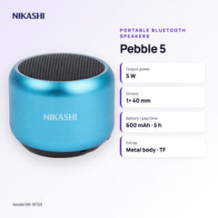 Nikashi Pebble 5 Bluetooth Speaker (NK-BT05) key specifications