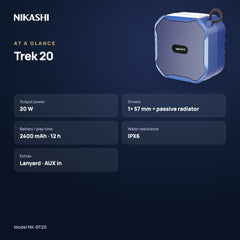 Nikashi Trek 20 Bluetooth Speaker (NK-BT20) at a glance