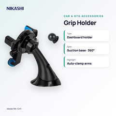 Nikashi Grip Holder Car Mount (NK-CH1) key specifications