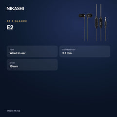 Nikashi E2 Wired Earphones (NK-E2) at a glance