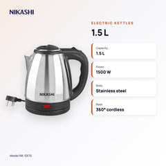 Nikashi 1.5 L Electric Kettle (NK-EK15) key specifications