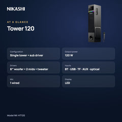 Nikashi Tower 120 Speaker (NK-HT120) at a glance