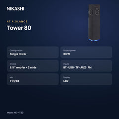 Nikashi Tower 80 Speaker (NK-HT80) at a glance