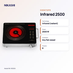 Nikashi Infrared 2500 Cooktop (NK-IR2500) key specifications