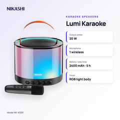 Nikashi Lumi Karaoke Speaker (NK-KS20) key specifications
