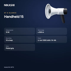 Nikashi Handheld 15 Megaphone (NK-MP15) at a glance