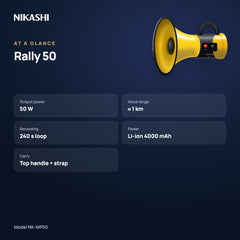 Nikashi Rally 50 Megaphone (NK-MP50) at a glance