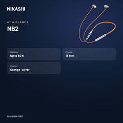 Nikashi NB2 Bluetooth Neckband (NK-NB2) at a glance