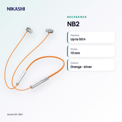 Nikashi NB2 Bluetooth Neckband (NK-NB2) key specifications