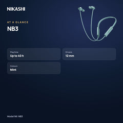 Nikashi NB3 Bluetooth Neckband (NK-NB3) at a glance