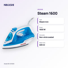 Nikashi Steam 1600 Iron (NK-SI1600) key specifications