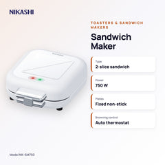 Nikashi Sandwich Maker (NK-SM750) key specifications