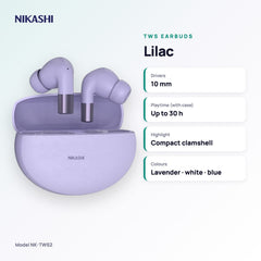 Nikashi Lilac TWS Earbuds (NK-TWS2) key specifications