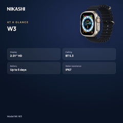 Nikashi W3 Smartwatch (NK-W3) at a glance
