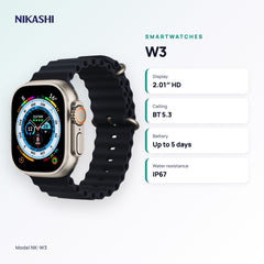 Nikashi W3 Smartwatch (NK-W3) key specifications