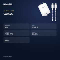 Nikashi Volt 45 Fast Charger (NK-WC45) at a glance
