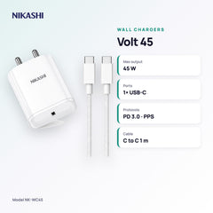 Nikashi Volt 45 Fast Charger (NK-WC45) key specifications